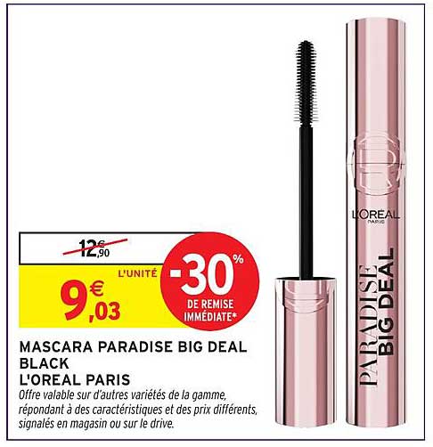 MASCARA PARADISE BIG DEAL BLACK L'OREAL PARIS