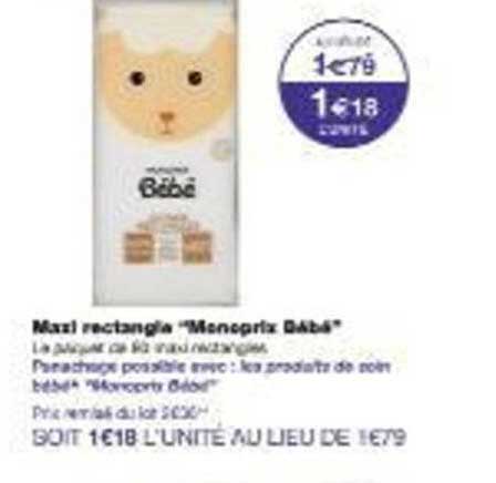 Maxi rectangle "Monoprix Bébé"