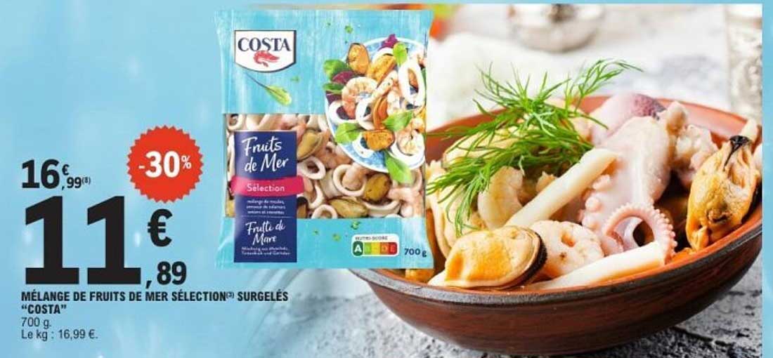 MÉLANGE DE FRUITS DE MER SÉLECTION® SURGELÉS "COSTA"