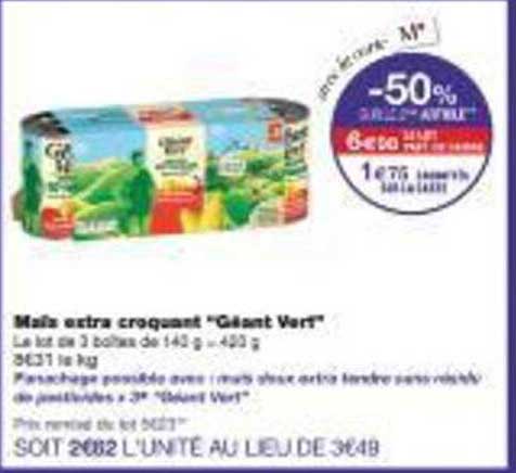 Mélange extra croquant "Giant Vert"