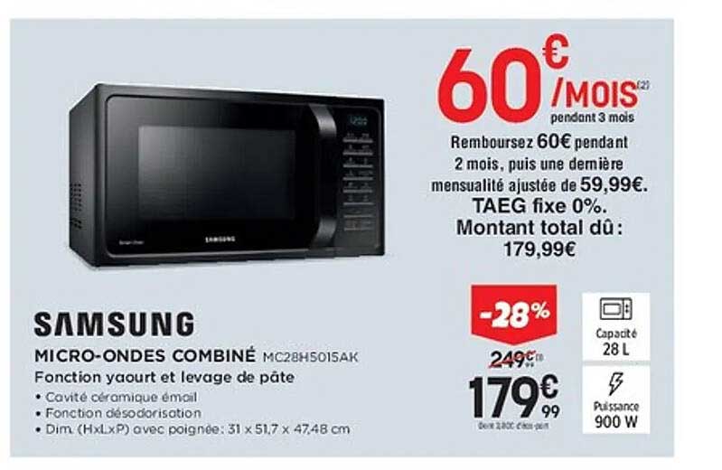 MICRO-ONDES COMBINÉ MC28H5015AK