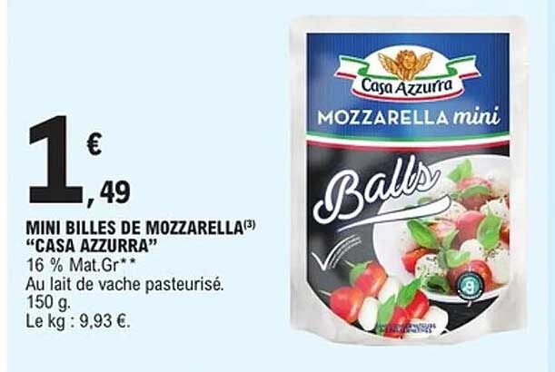 MINI BILLES DE MOZZARELLA "CASA AZZURRA"