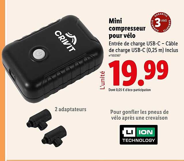 Mini compresseur pour vélo