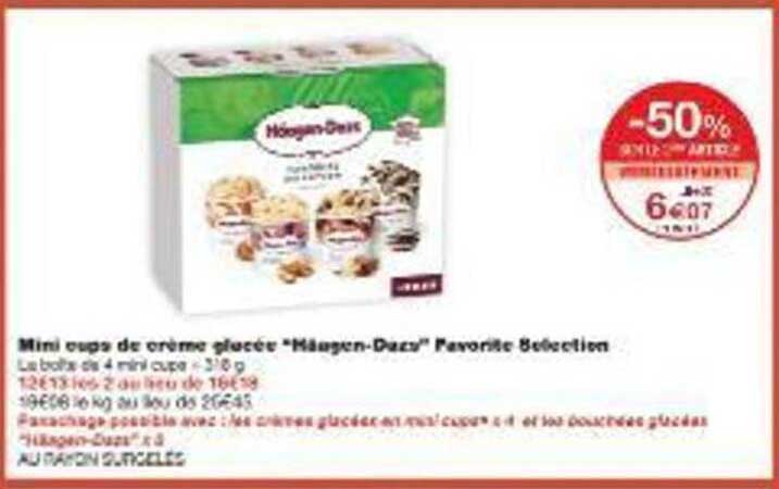 Mini coups de crème glacée "Häagen-Dazs" Favorite Selection