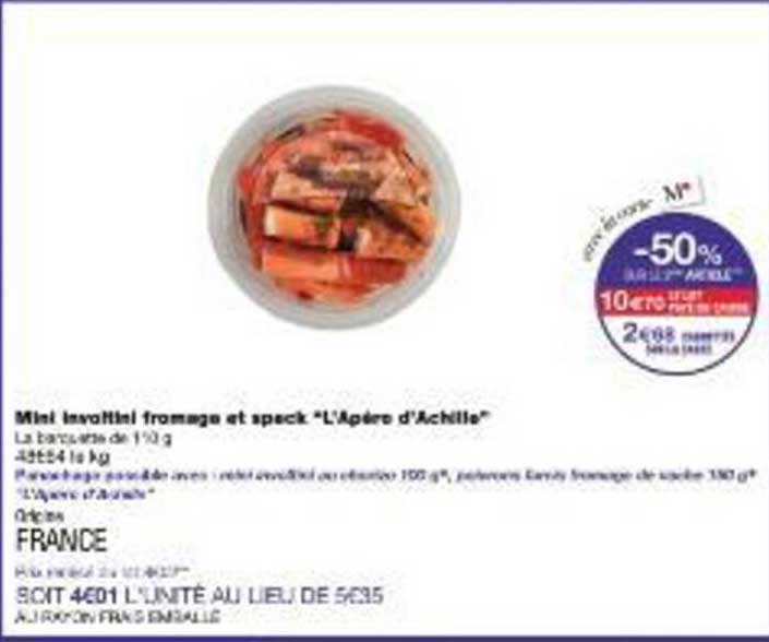 Mini inviatini fromage et speck "L'Apéro d'Achille"