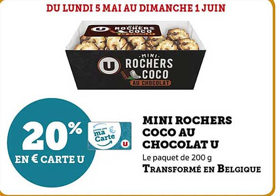 MINI ROCHERS COCO AU CHOCOLAT U