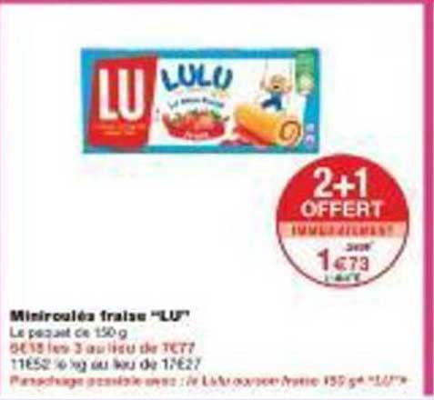 Minis roulés fraise "LU"