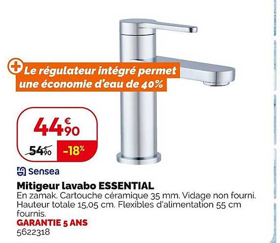 Mitigeur lavabo ESSENTIAL