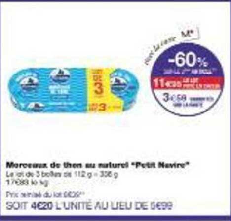 Morceaux de thon au naturel "Petit Navire"