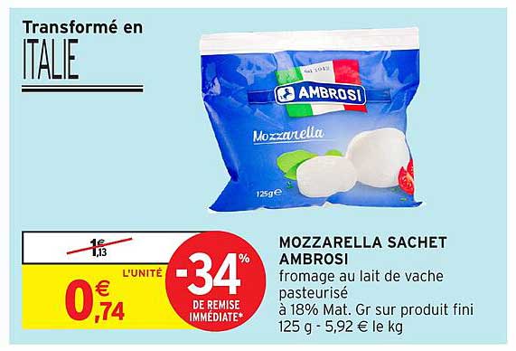 MOZZARELLA SACHET AMBROSI