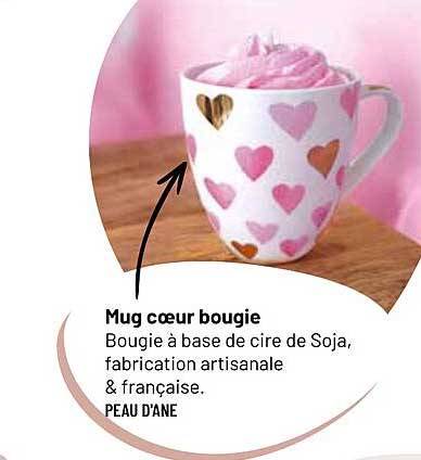 Mug cœur bougie