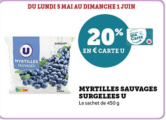 MYRTILLES SAUVAGES SURGELEES U