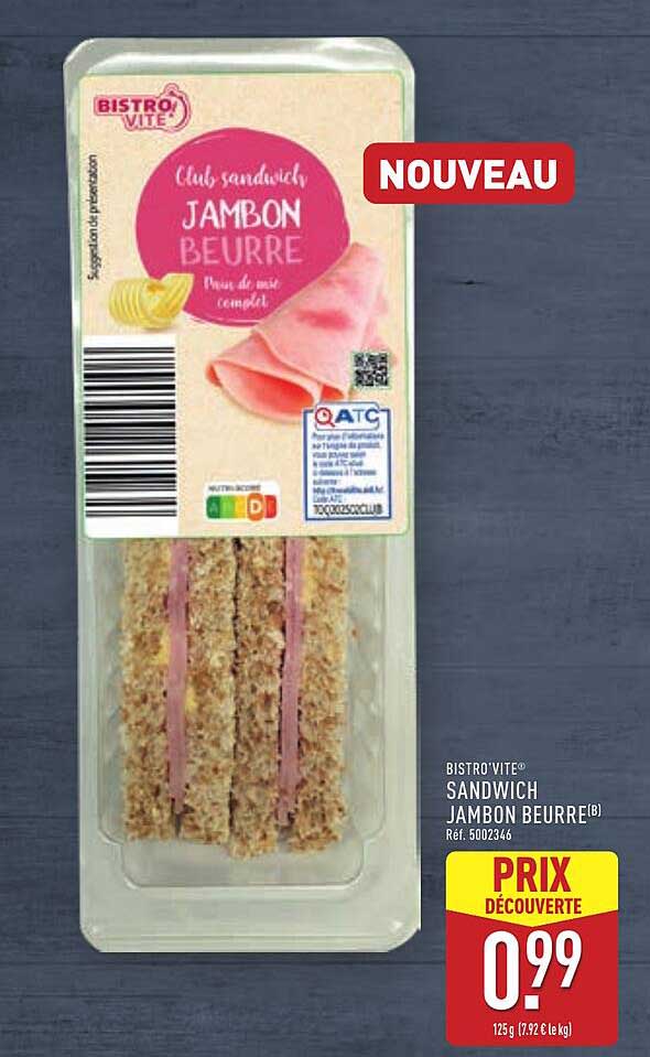 NOUVEAU SANDWICH JAMBON BEURRE