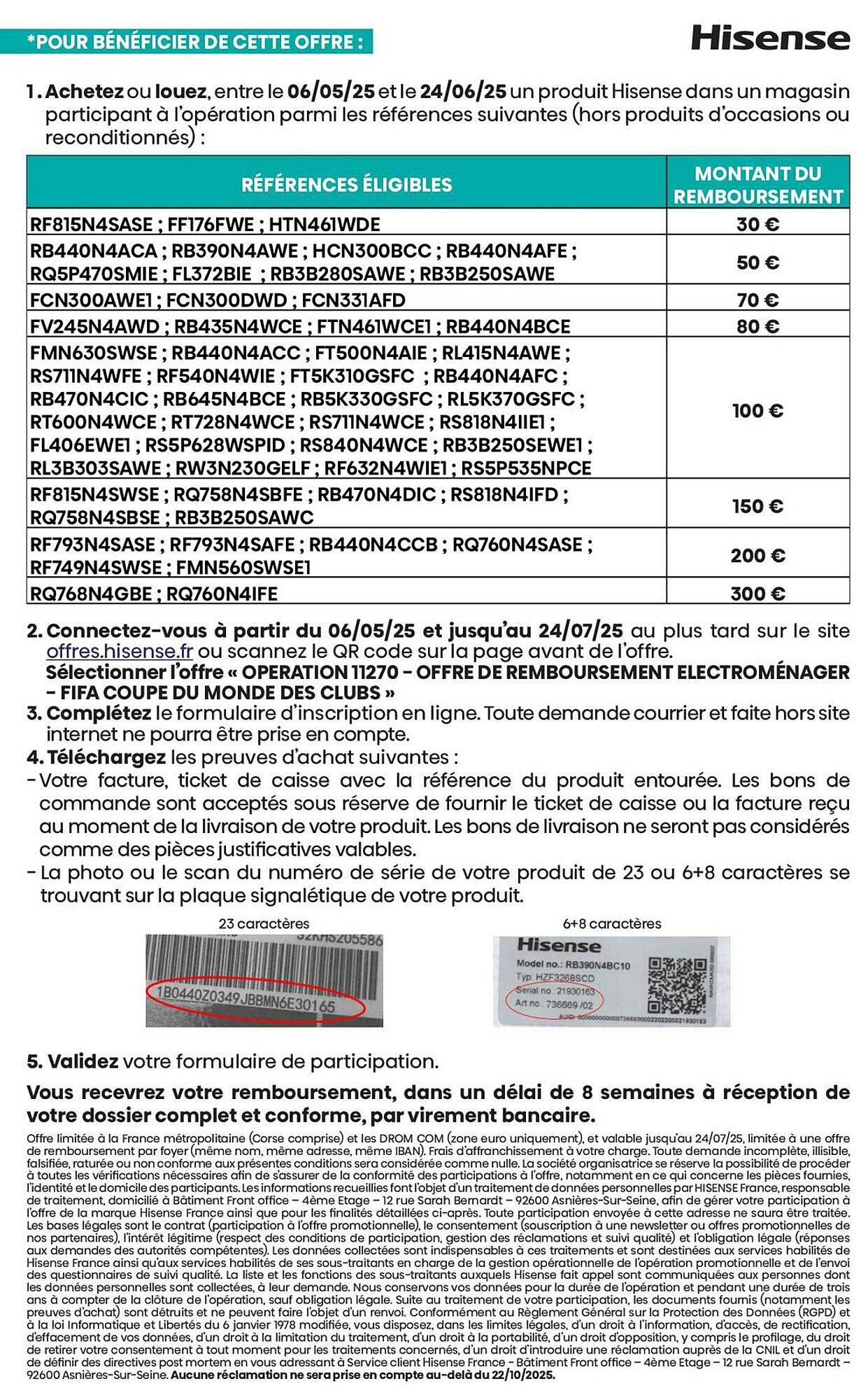 OPERATION 11270 - OFFRE DE REMBOURSEMENT ELECTROMENAGER - FIFA COUPE DU MONDE DES CLUBS