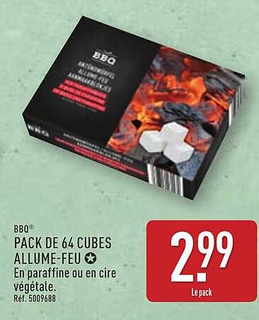 PACK DE 64 CUBES ALLUME-FEU