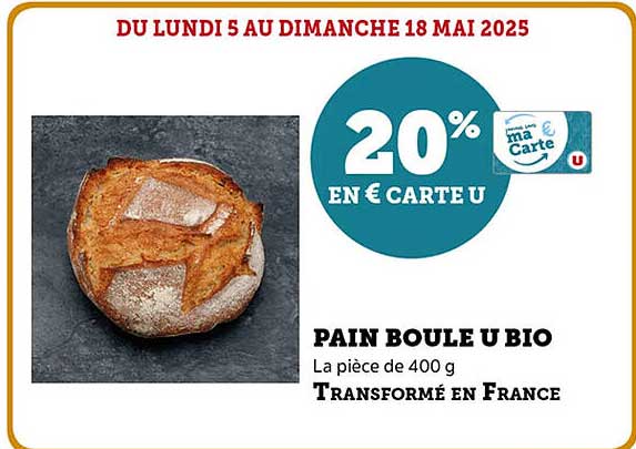 PAIN BOULE U BIO