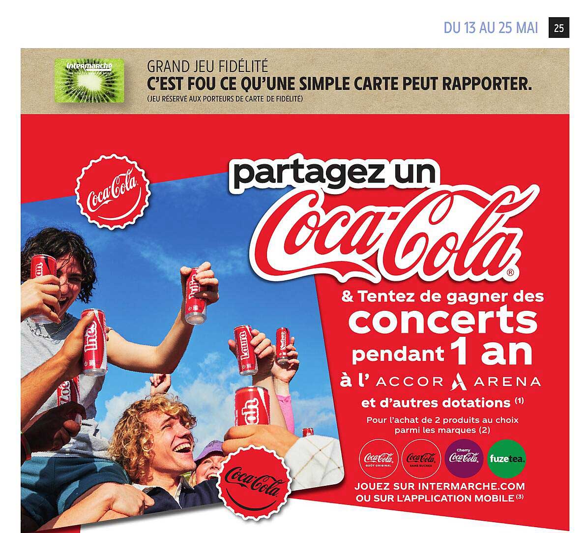 partagez un Coca-Cola & Tentez de gagner des concerts pendant 1 an à l'Accor Arena et d'autres dotations