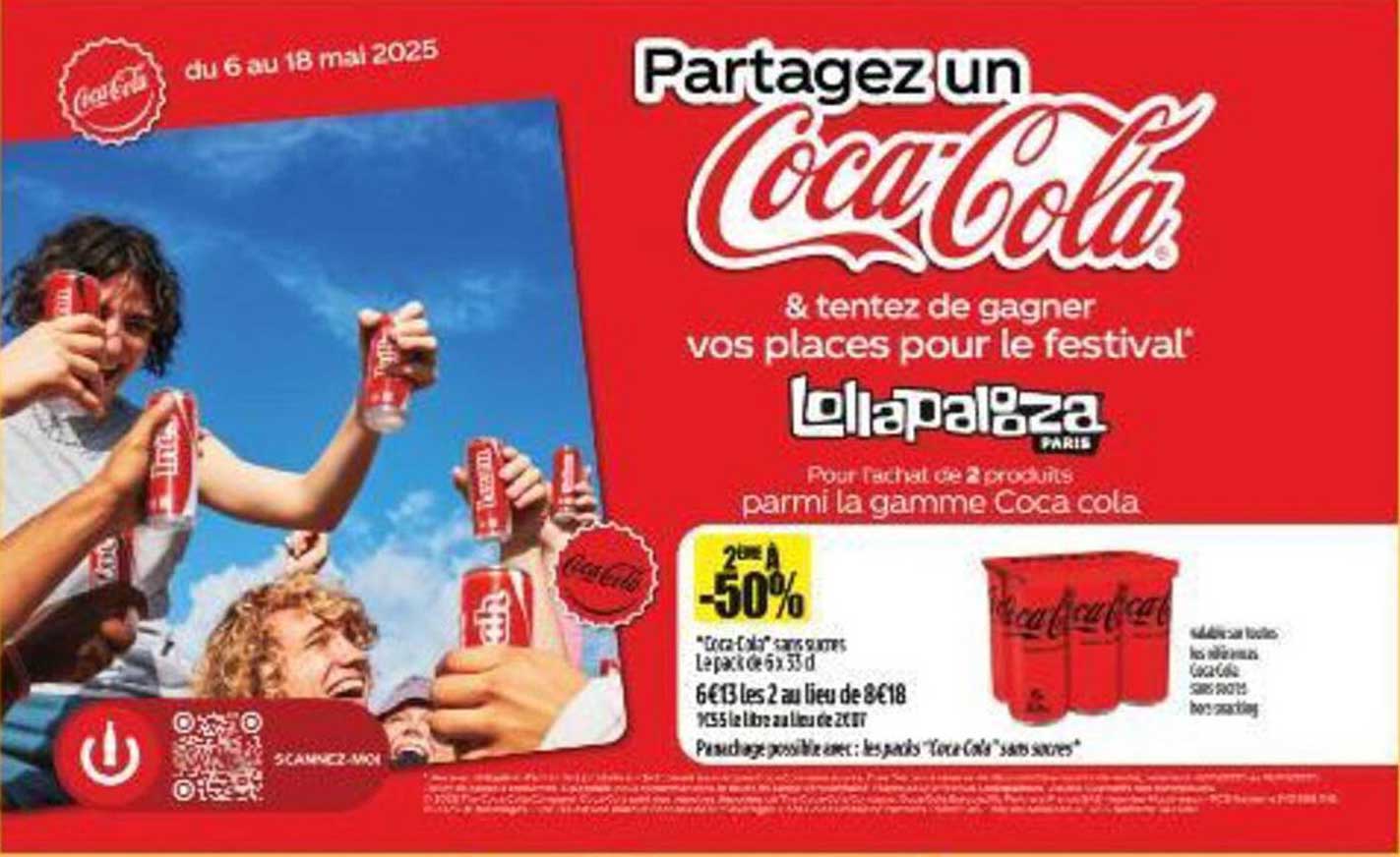Partagez un Coca-Cola & tentez de gagner vos places pour le festival Lollapalooza Paris!