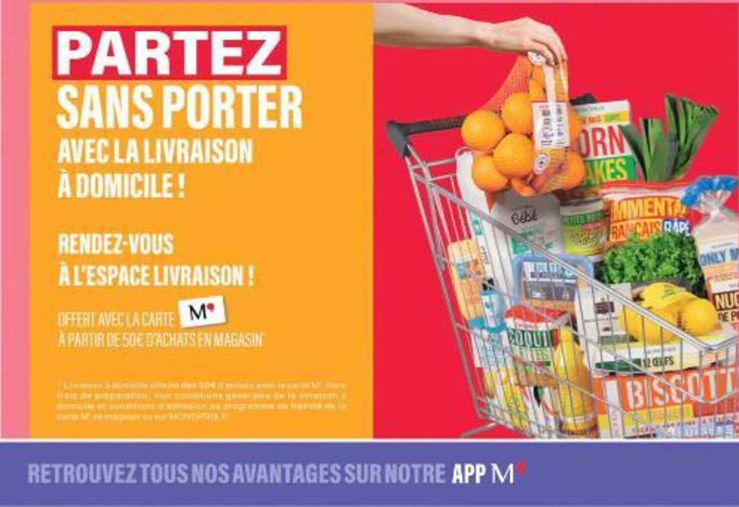 PARTEZ SANS PORTER AVEC LA LIVRAISON À DOMICILE !