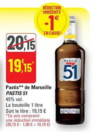 Pastis** de Marseille PASTIS 51