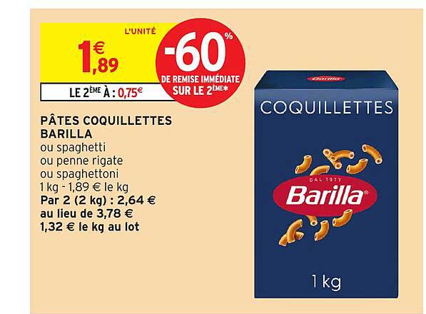 PÂTES COQUILLETTESTES BARILLA