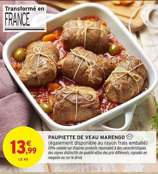 PAUPIETTE DE VEAU MARENGO