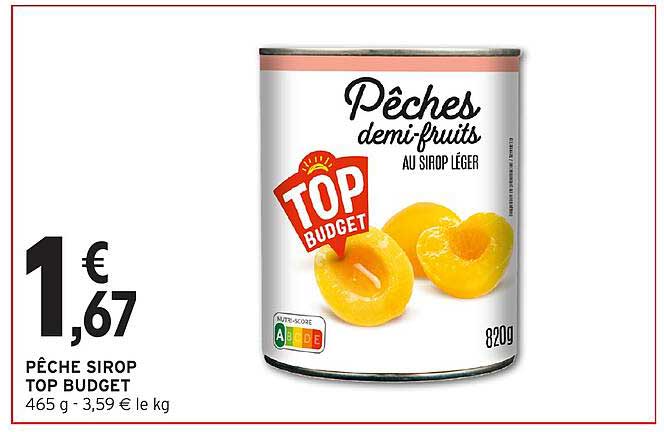 PÊCHE SIROP TOP BUDGET