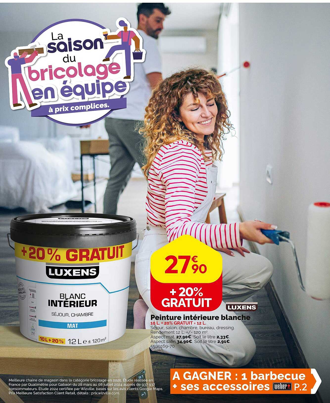 Peinture intérieure blanche Luxens