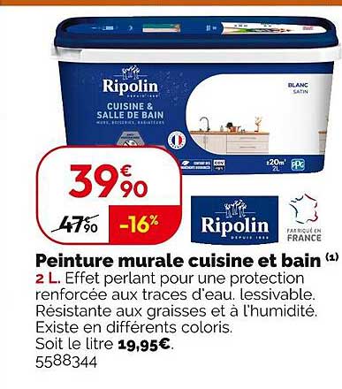 Peinture murale cuisine et bain
