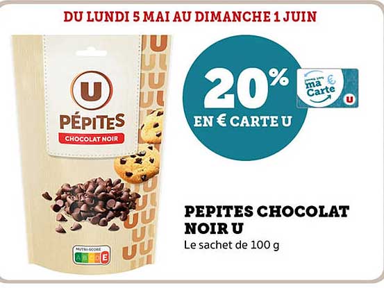 PÉPITES CHOCOLAT NOIR U