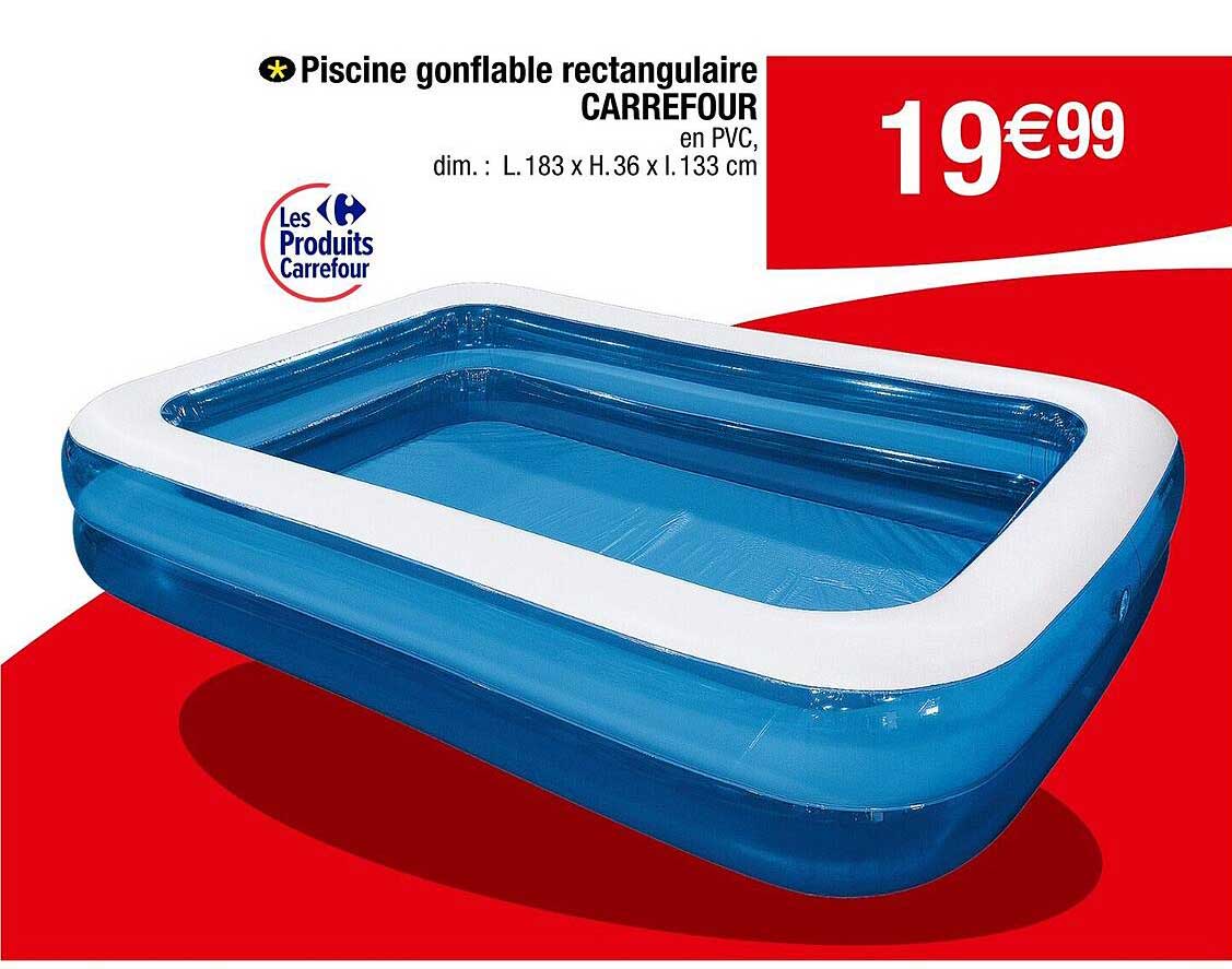 Piscine gonflable rectangulaire CARREFOUR