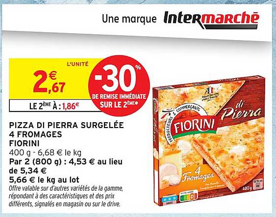PIZZA DI PIERRE SURGELÉE 4 FROMAGES FIORINI