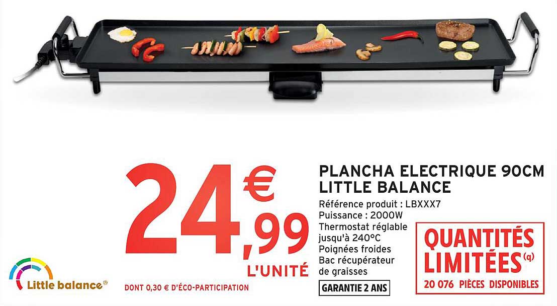 PLANCHA ELECTRIQUE 90CM LITTLE BALANCE
