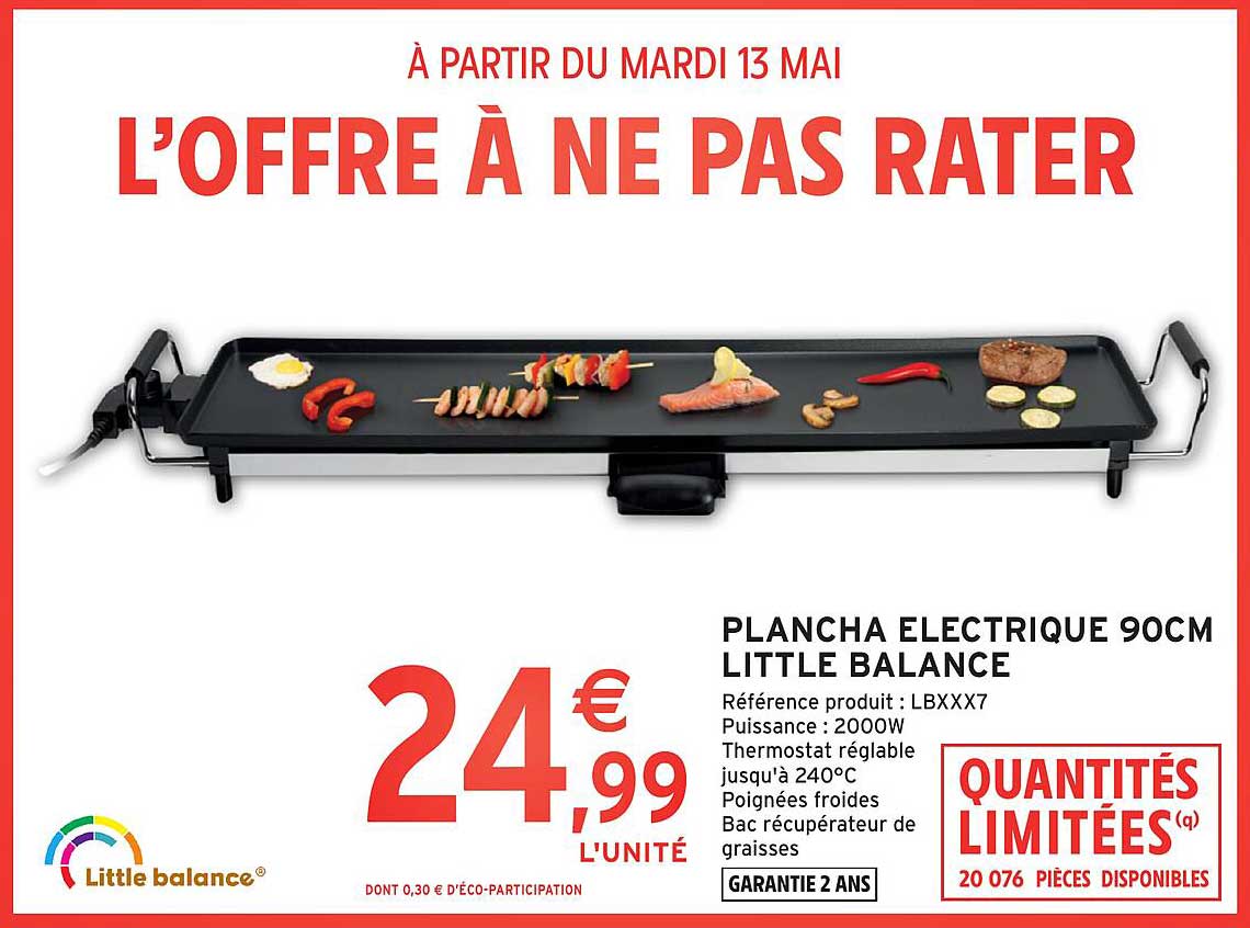PLANCHA ÉLECTRIQUE 90CM LITTLE BALANCE