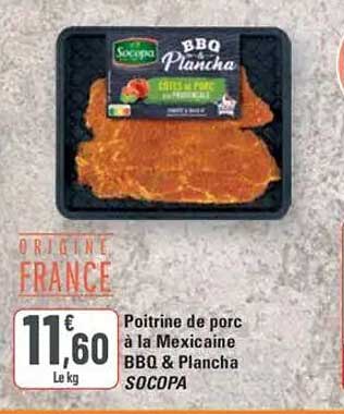 Poitrine de porc à la Mexicaine BBQ & Plancha SOCOPA