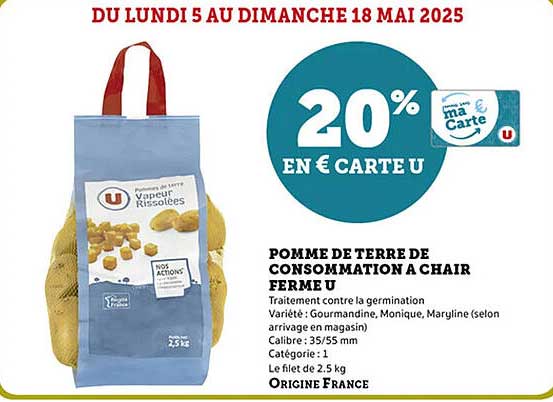 POMME DE TERRE DE CONSOMMATION A CHAIR FERME U