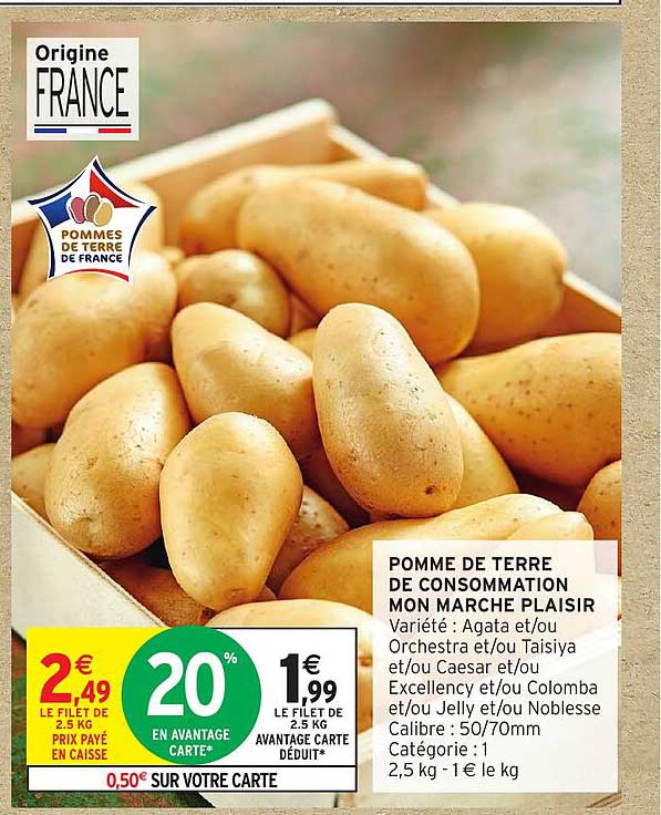 POMME DE TERRE DE CONSOMMATION MON MARCHE PLAISIR