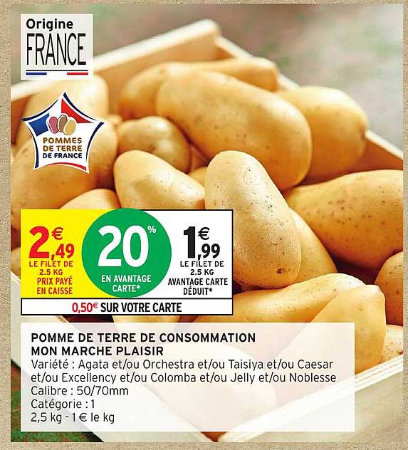 POMME DE TERRE DE CONSOMMATION MON MARCHE PLAISIR