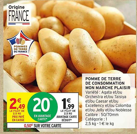 POMME DE TERRE DE CONSOMMATION MON MARCHE PLAISIR