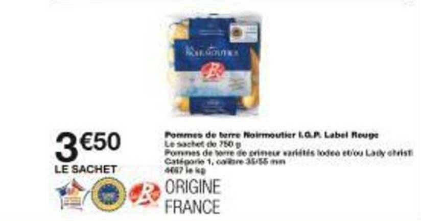 Pommes de terre Noirmoutier I.G.P. Label Rouge