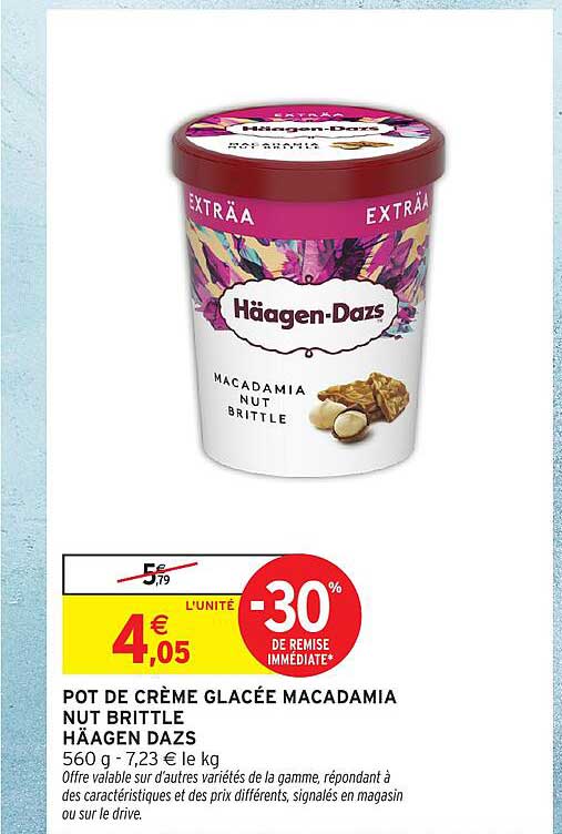 POT DE CRÈME GLACÉE MACADAMIA NUT BRITTLE HÄAGEN DAZS