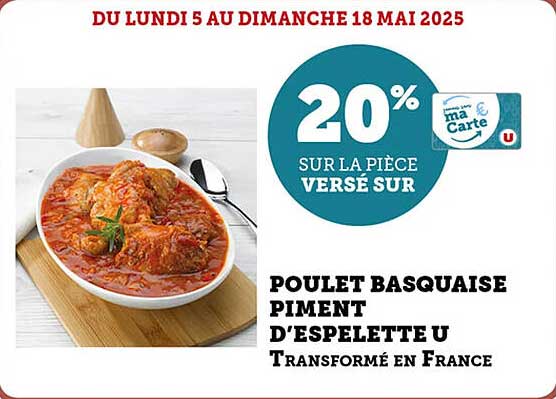POULET BASQUAISE PIMENT D'ESPELETTE U