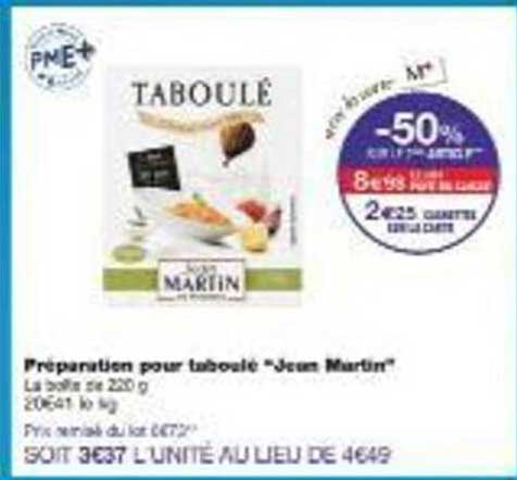 Préparation pour taboulé "Jean Martin"