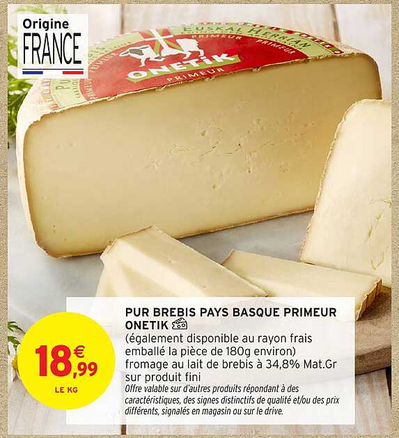 PUR BREBIS PAYS BASQUE PRIMEUR ONETIK