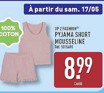PYJAMA SHORT MOUSSELINE