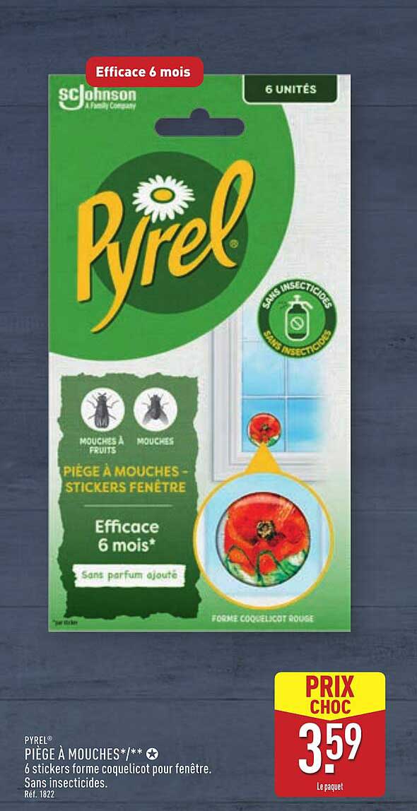 PYREL® PIÈGE À MOUCHE - STICKERS FENÊTRE