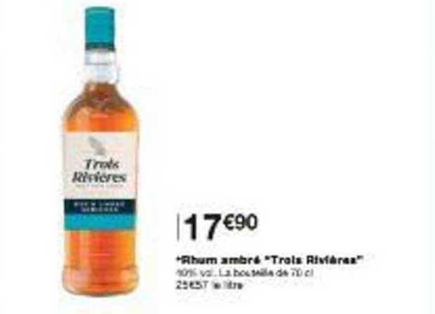 Rhum ambré "Trois Rivières"