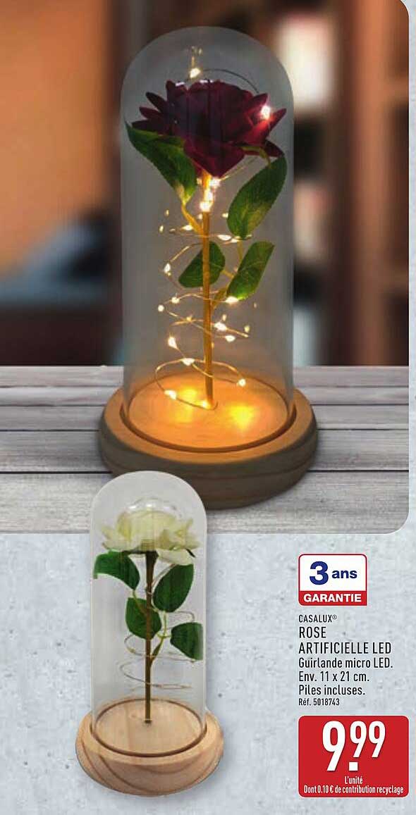 ROSE ARTIFICIELLE LED