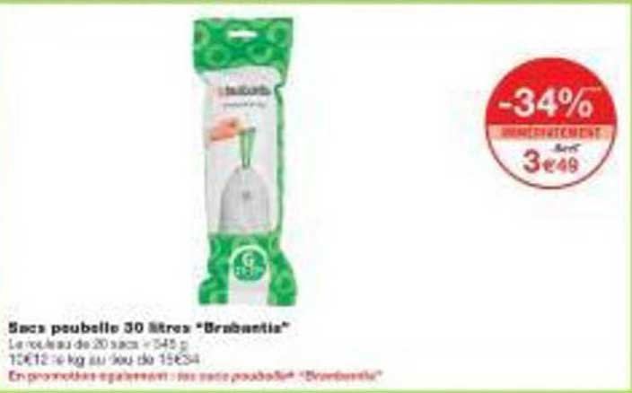 Sac poubelle 30 litres 'Brabantia'