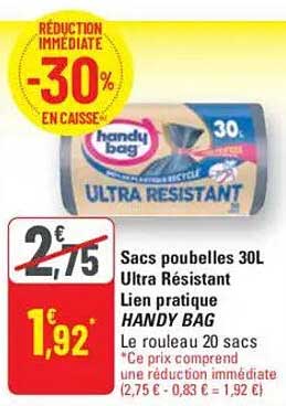 Sacs poubelles 30L Ultra Résistant